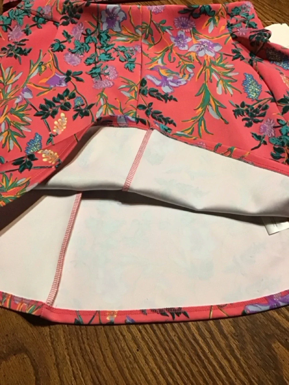 Floral Coral A-Line Women's Skirt and top NWT size XL